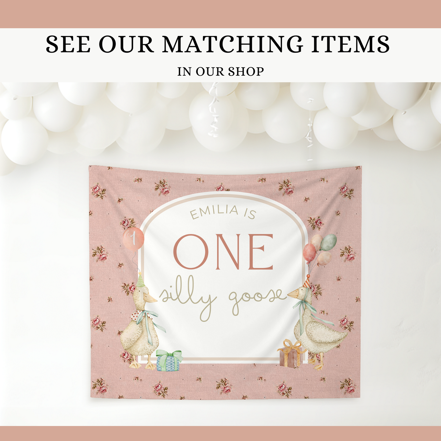 One Silly Goose Birthday Bundle Vintage Floral
