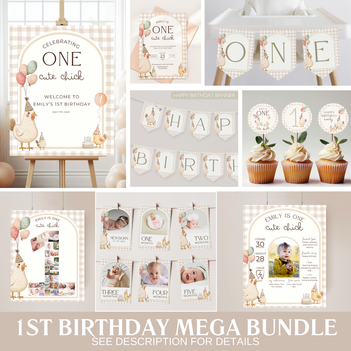 One Cute Chick Birthday Bundle