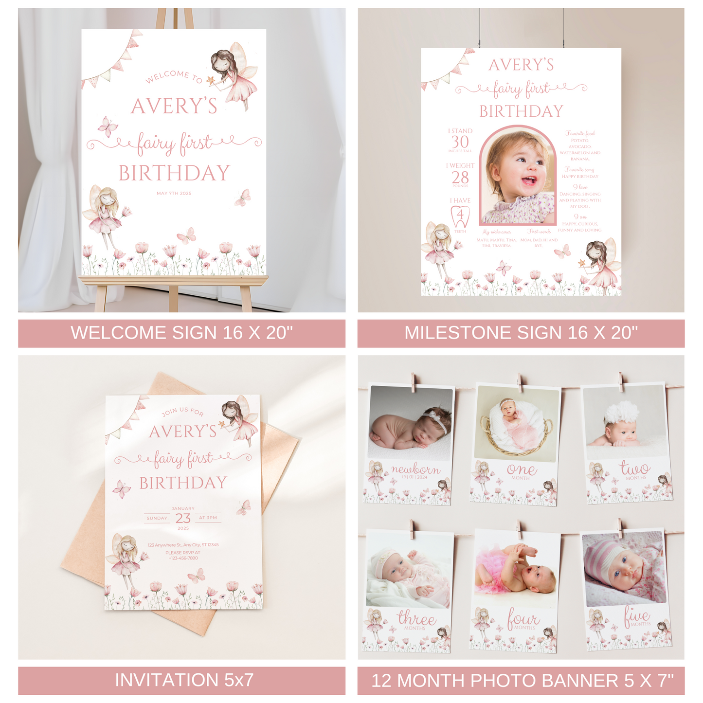 Fairy 1st Birthday Bundle