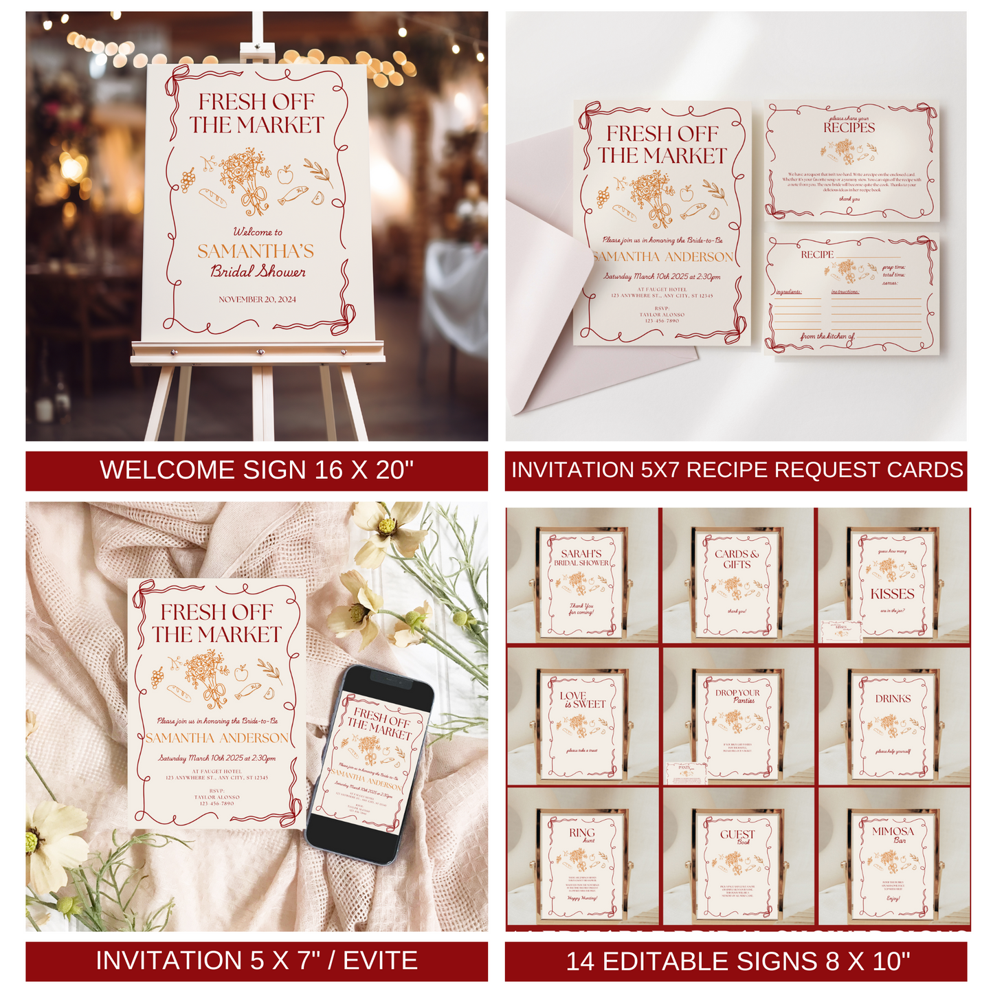 Fresh Off The Market Bridal Shower Bundle