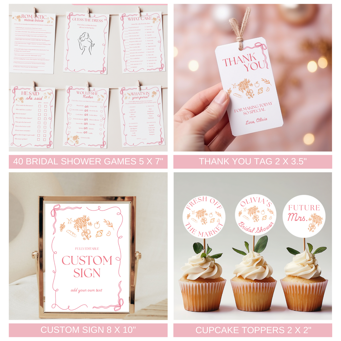 Spring Fresh Off The Market Bridal Shower bundle