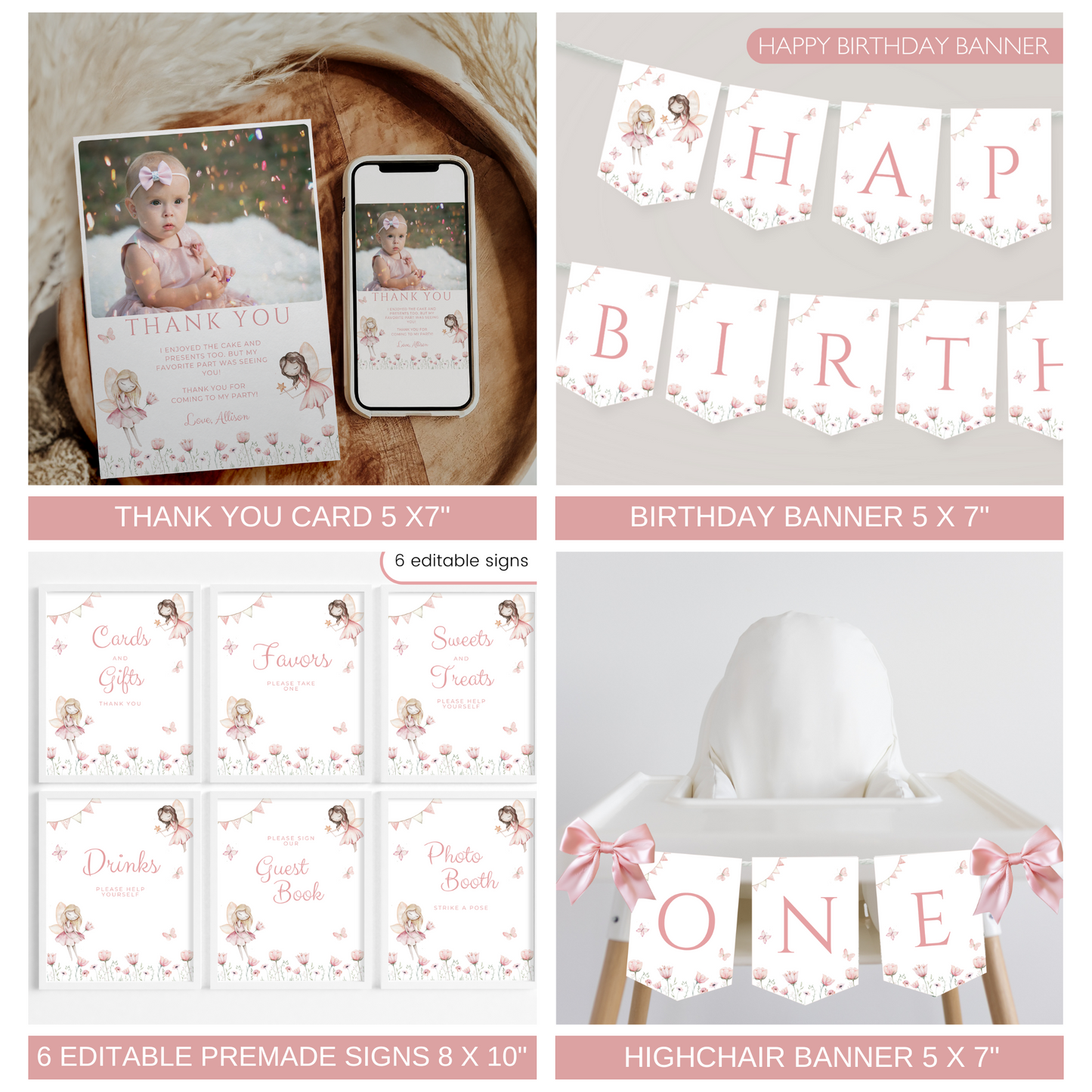 Fairy 1st Birthday Bundle