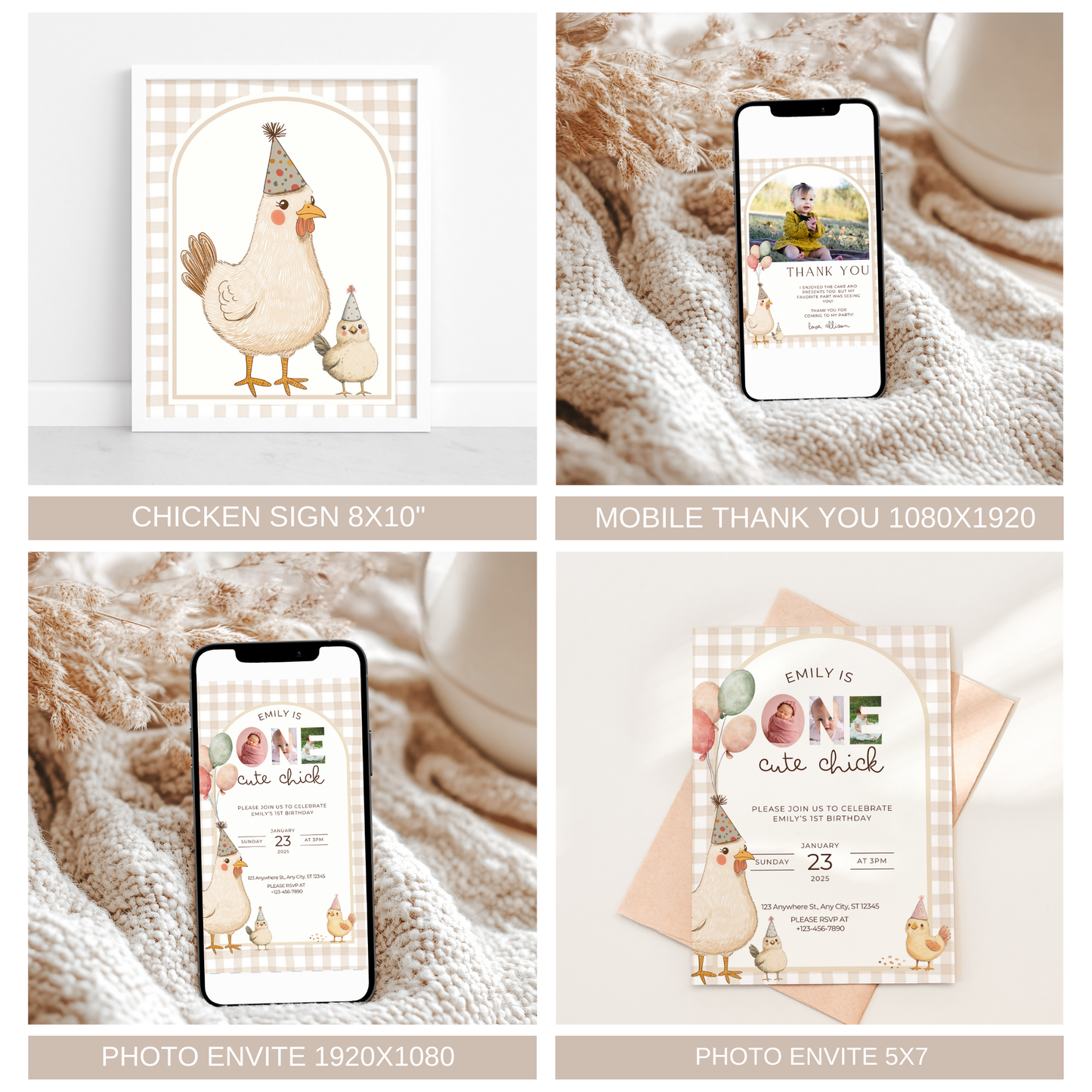 One Cute Chick Birthday Bundle