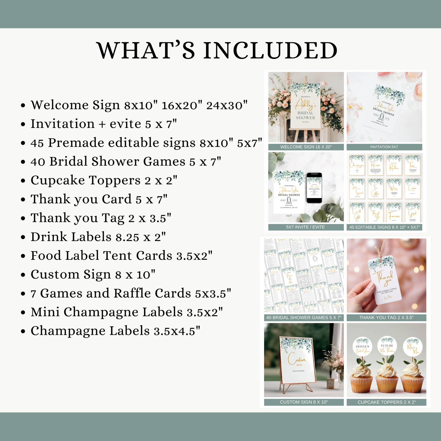 Eucalyptus Bridal Shower Bundle