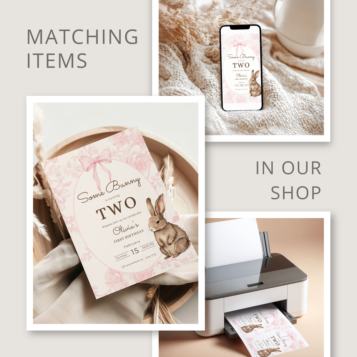 Some Bunny is Two Birthday Backdrop Bunny Birthday Welcome Sign Vintage Floral Bunny Banner Personalized Easter Birthday Decoration