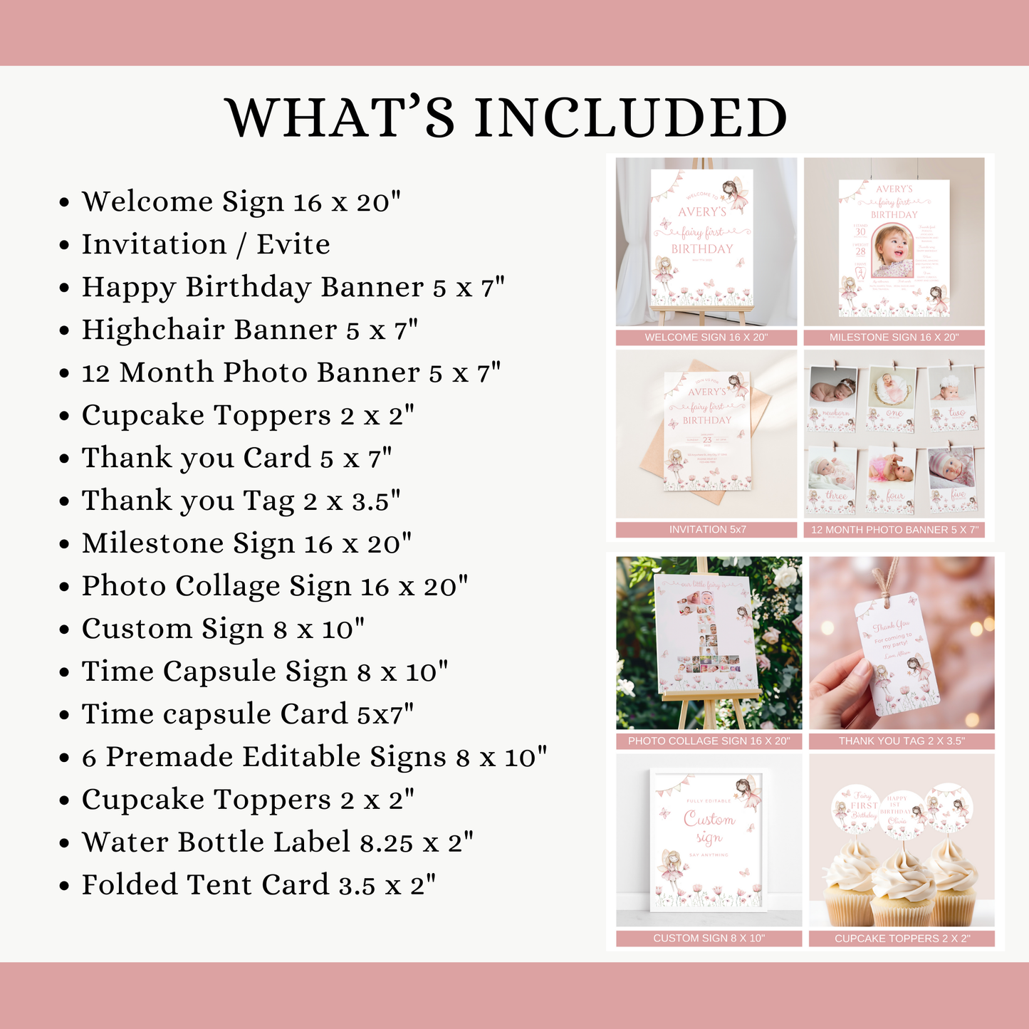 Fairy 1st Birthday Bundle