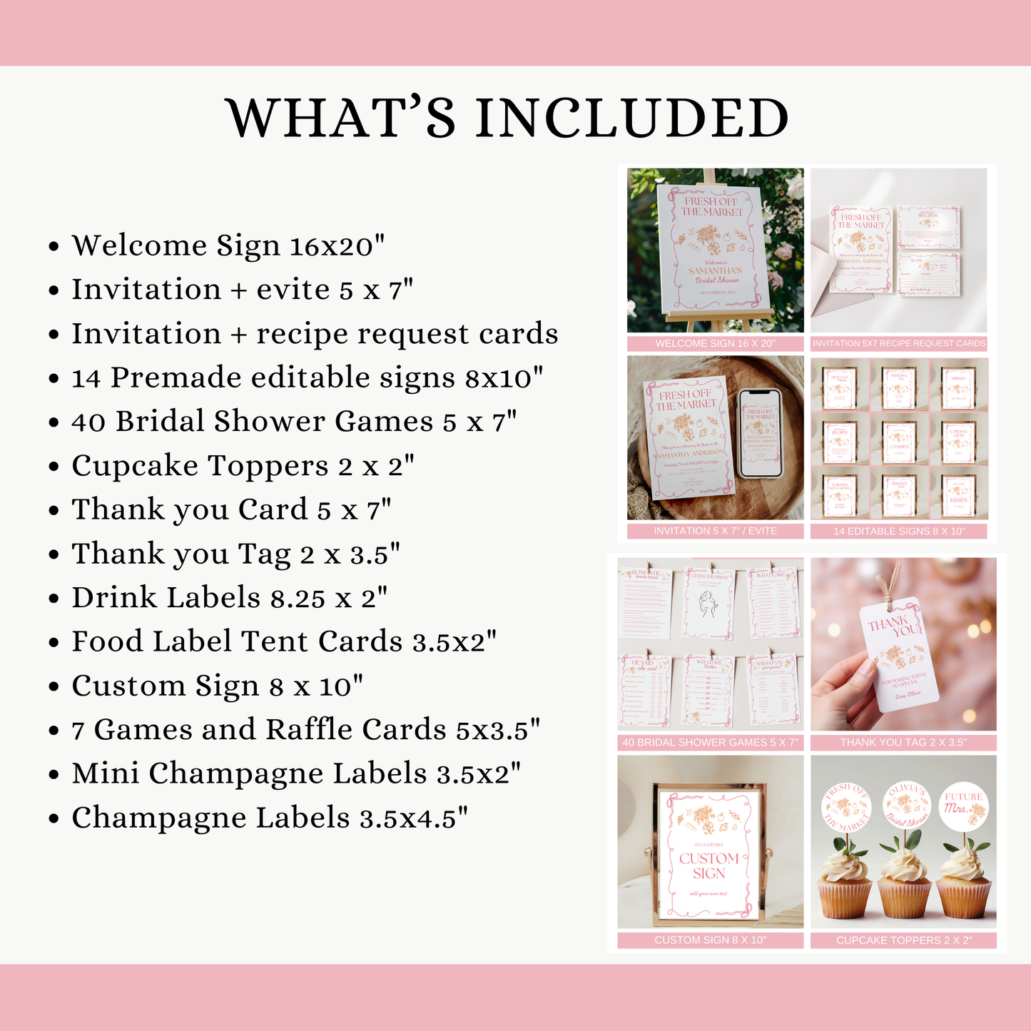 Spring Fresh Off The Market Bridal Shower bundle