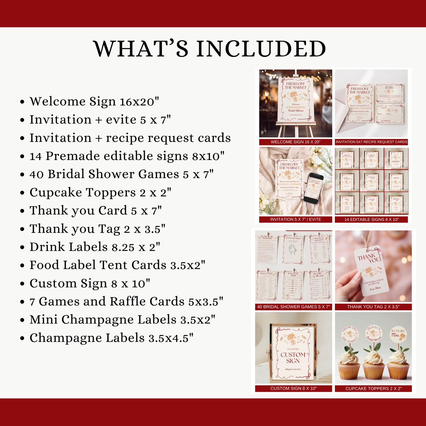 Fresh Off The Market Bridal Shower Bundle