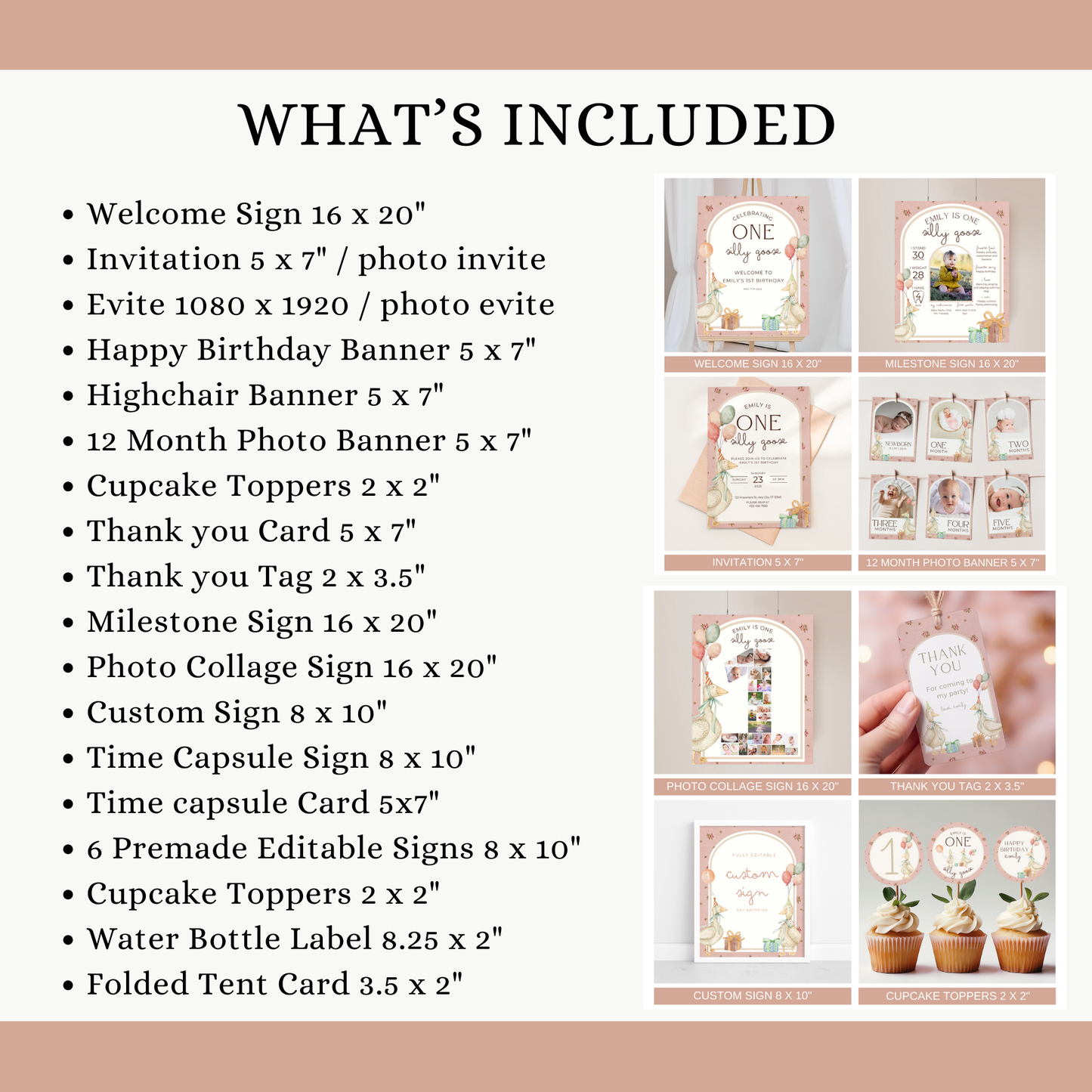 One Silly Goose Birthday Bundle Vintage Floral