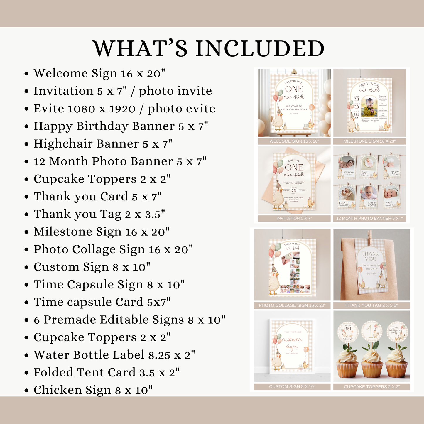 One Cute Chick Birthday Bundle