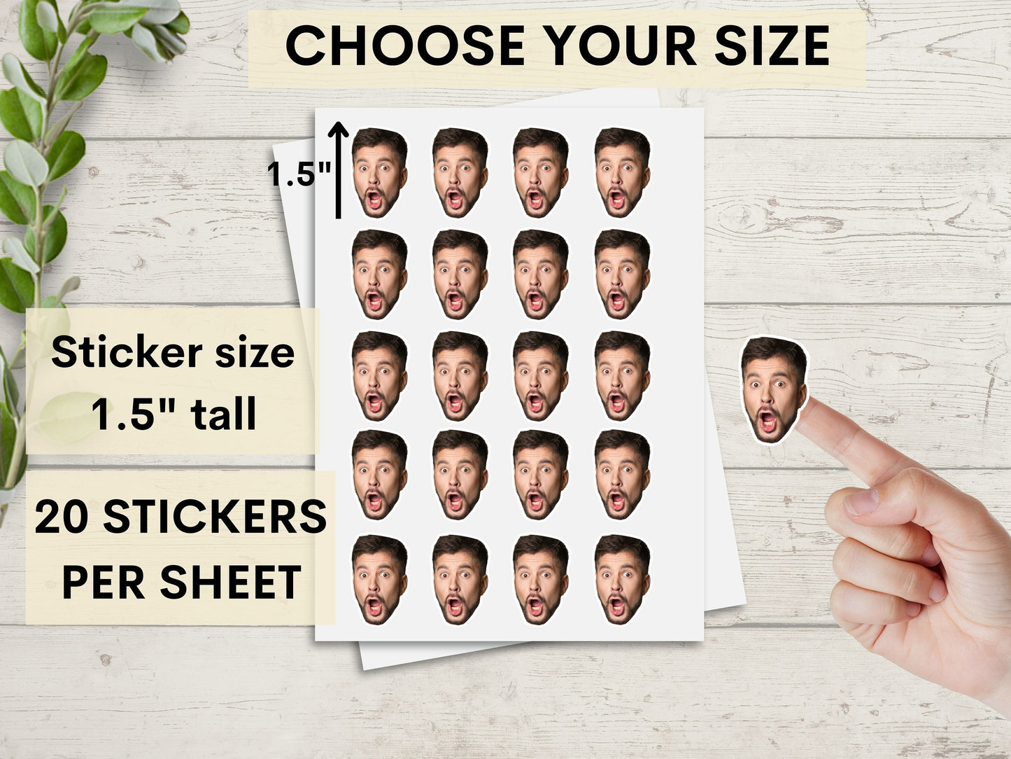 Personalized Stickers Custom Face Stickers Custom Party Favors 30th Birthday Decorations 40th Birthday Party Favors Bachelorette Party
