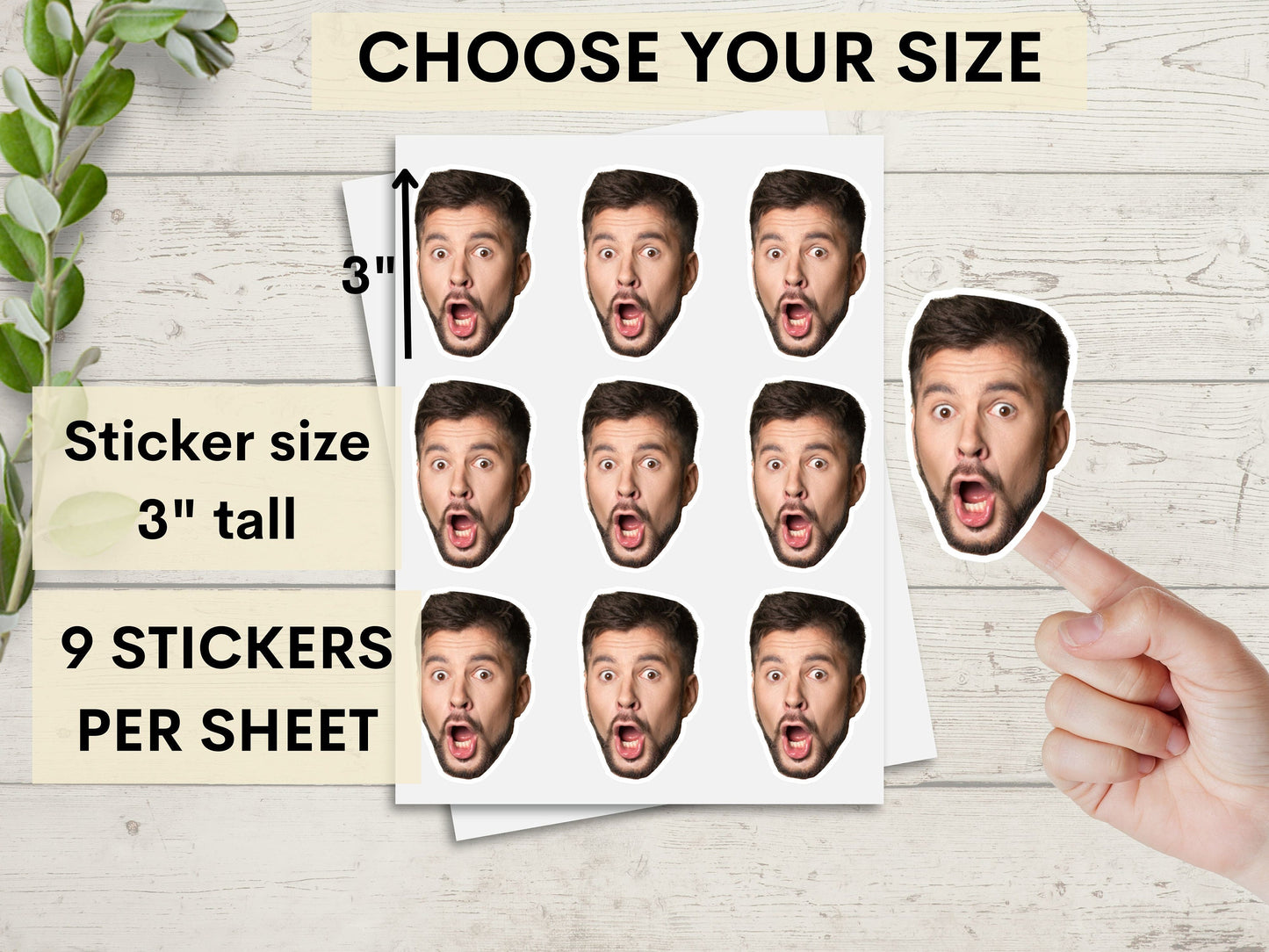 Custom Face Stickers, Personalized Stickers, Custom Party Favors, 30th Birthday Decorations, 40th Birthday Party Favors, Bachelor Party