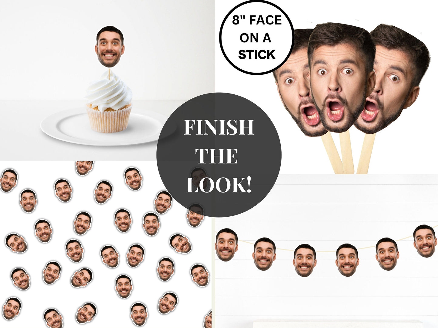 Personalized Stickers Custom Face Stickers Custom Party Favors 30th Birthday Decorations 40th Birthday Party Favors Bachelorette Party