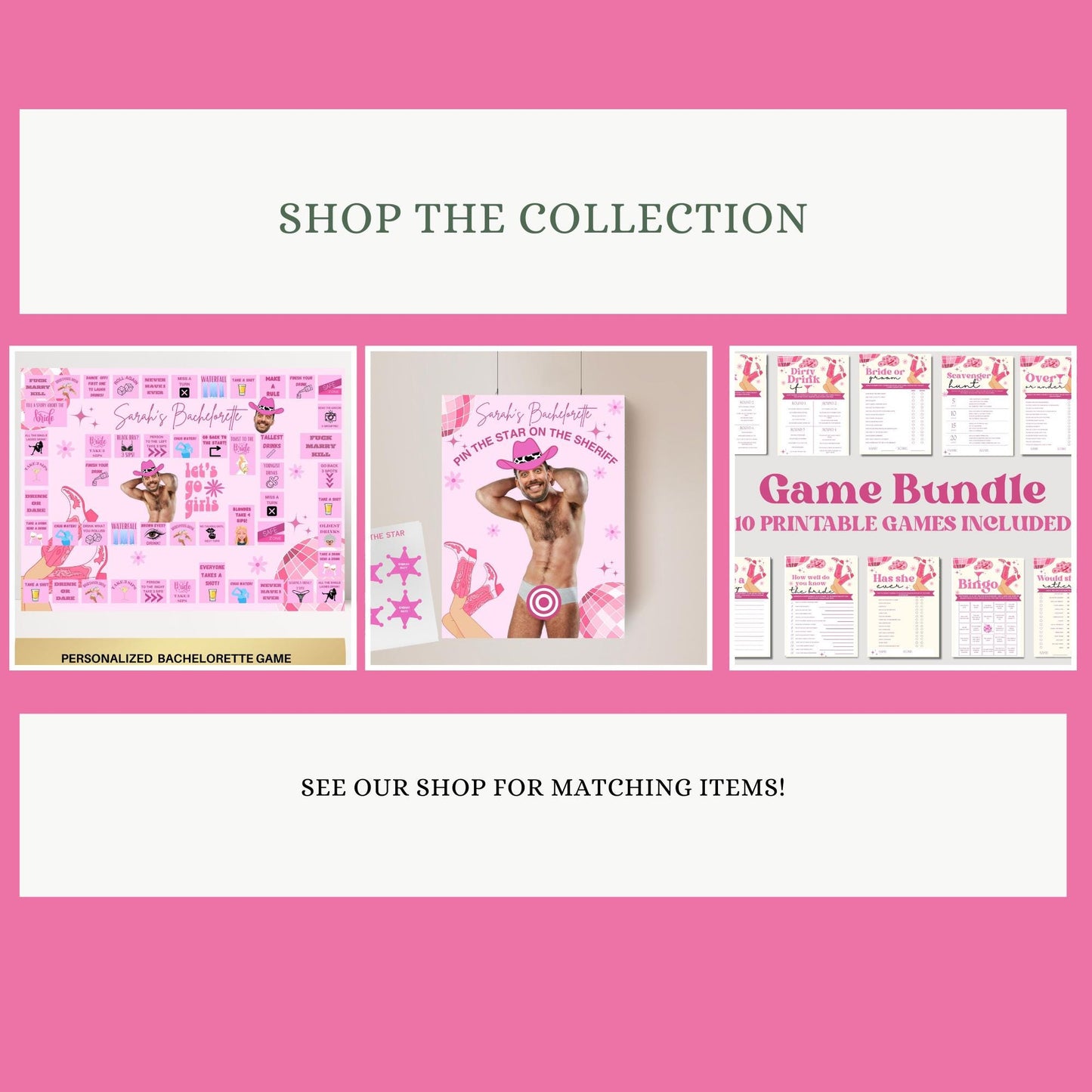 Disco Cowgirl Bach Printable Invitation Bachelorette Party Invite Bundle Bachelorette Weekend Hen party itinerary Hunt Lets go girls