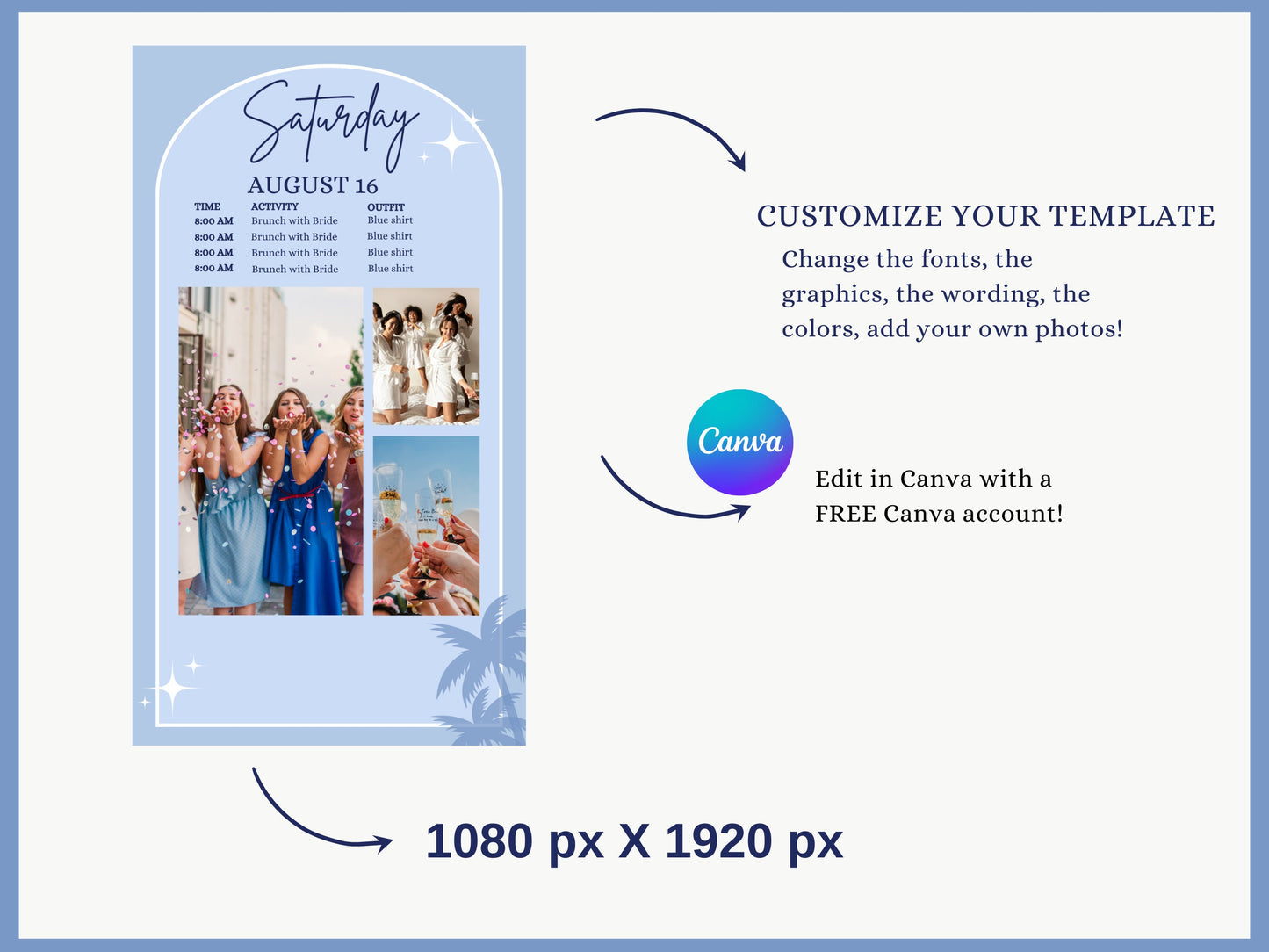 Last Toast on the Coast Bachelorette Itinerary Coastal Bachelorette mobile digital planner planner Coastal Cowgirl Beach bach invitation