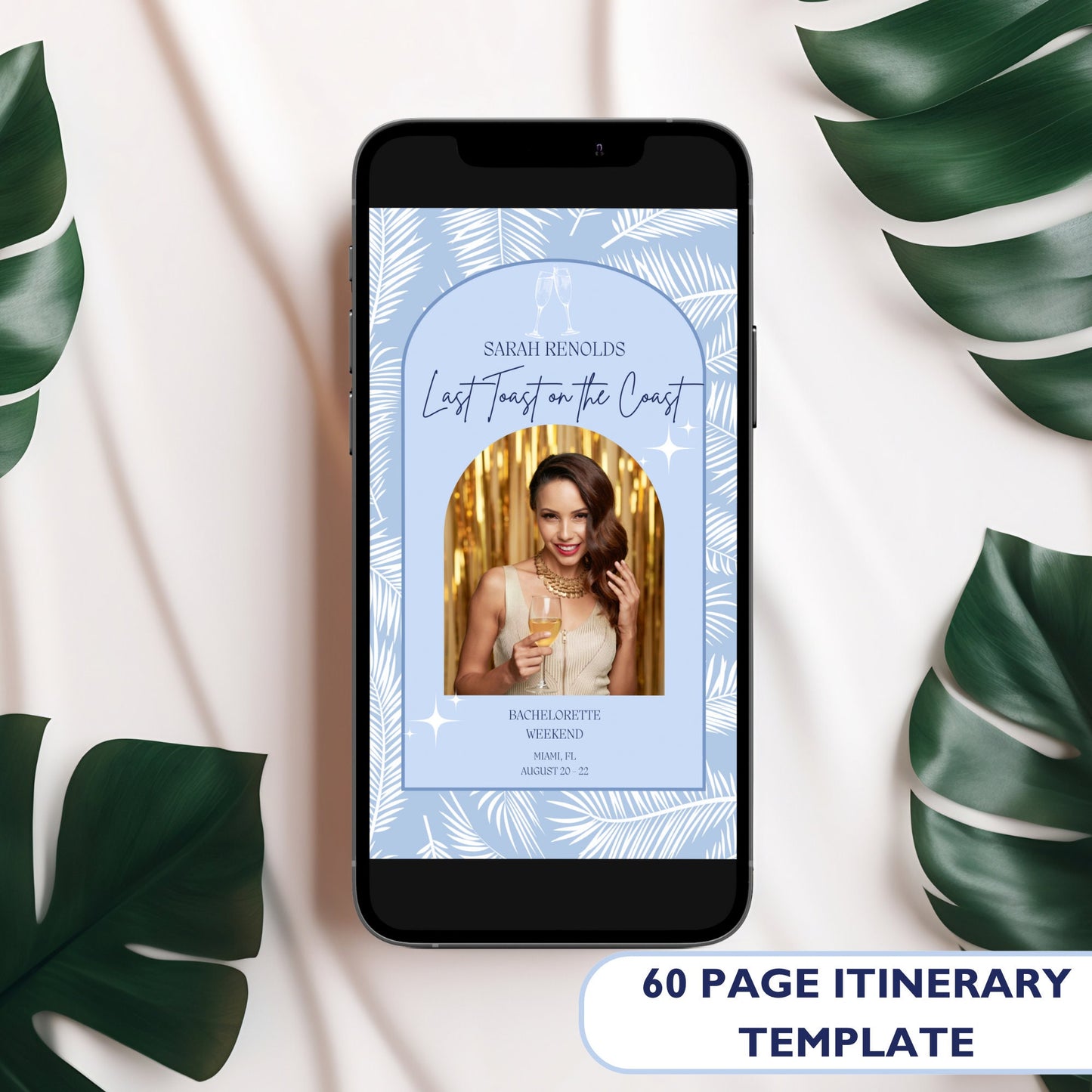Last Toast on the Coast Bachelorette Itinerary Coastal Bachelorette mobile digital planner planner Coastal Cowgirl Beach bach invitation