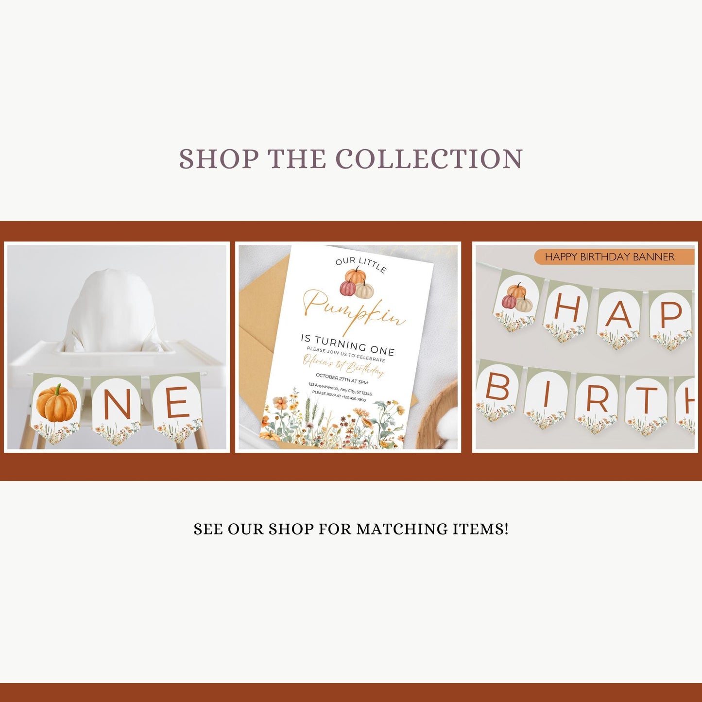 Pumpkin First Birthday Sign Photo Collage Editable Little Pumpkin is One Monthly Banner Fall Bday Monthly Photo Banner Milestone photo sign