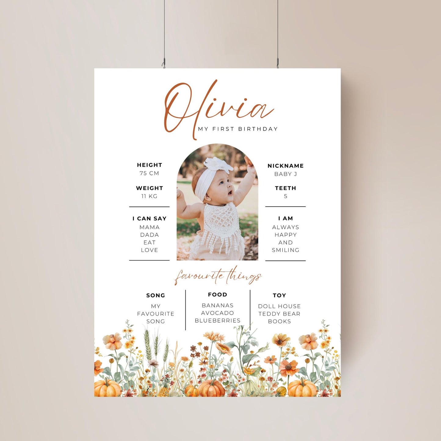Pumpkin First Birthday Milestone Sign Our little pumpkin is one My first Year sign Pumpkin party Autumn Bday Welcome Sign 1st decoration