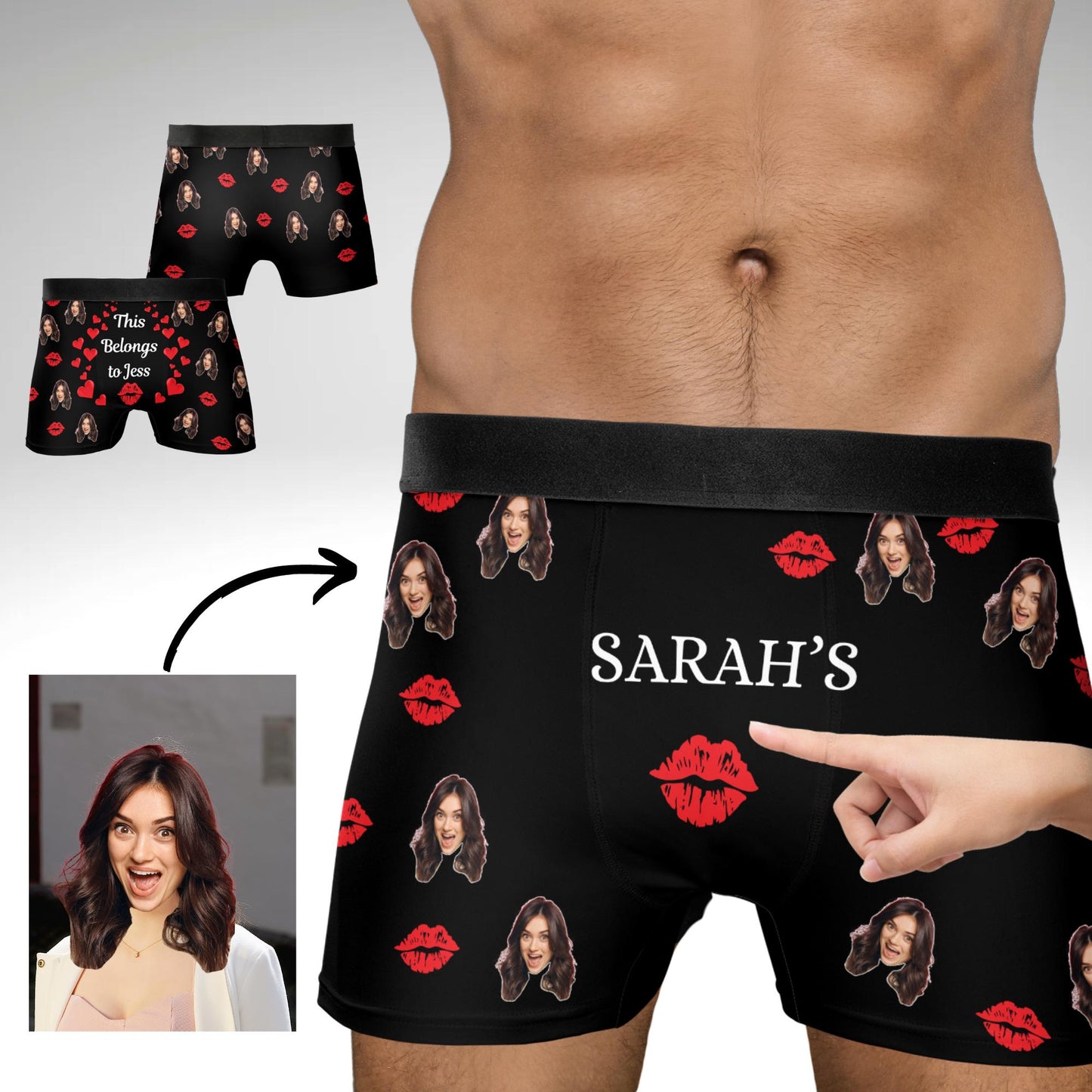 Personalized Photo Gift for Boyfriend Husband Custom Boxer Briefs Face Underwear Custom Men underwear Groom Boxers Birthday Gift for Him