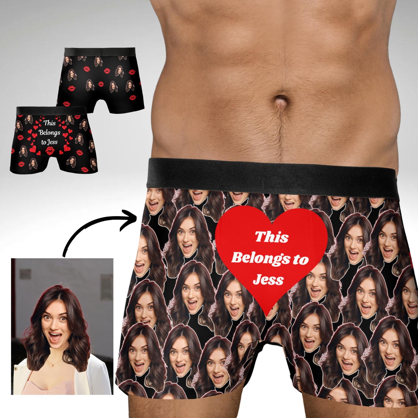 Personalized Photo Gift for Boyfriend Husband Custom Boxer Briefs Face Underwear Custom Men underwear Groom Boxers Birthday Gift for Him