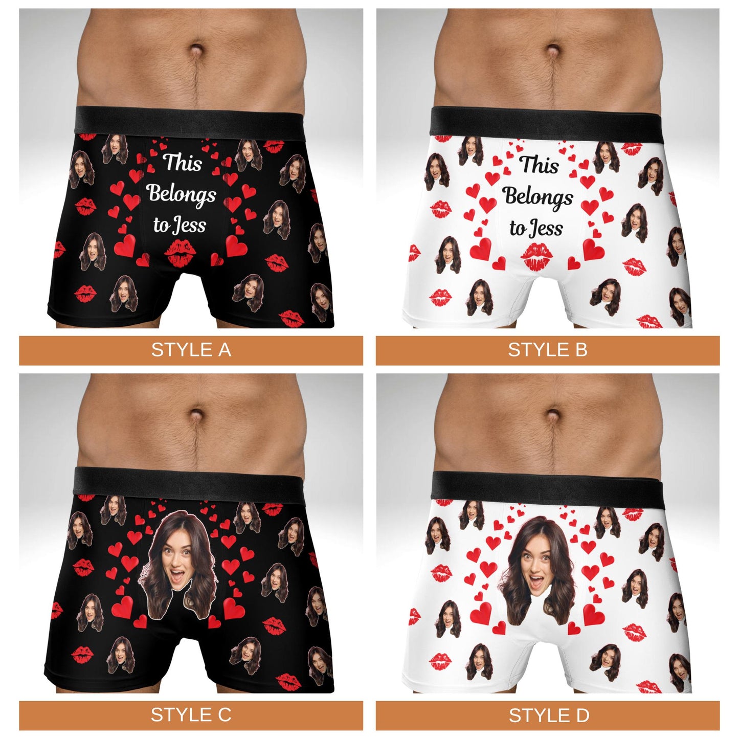 Personalized Photo Gift for Boyfriend Husband Custom Boxer Briefs Face Underwear Custom Men underwear Groom Boxers Birthday Gift for Him