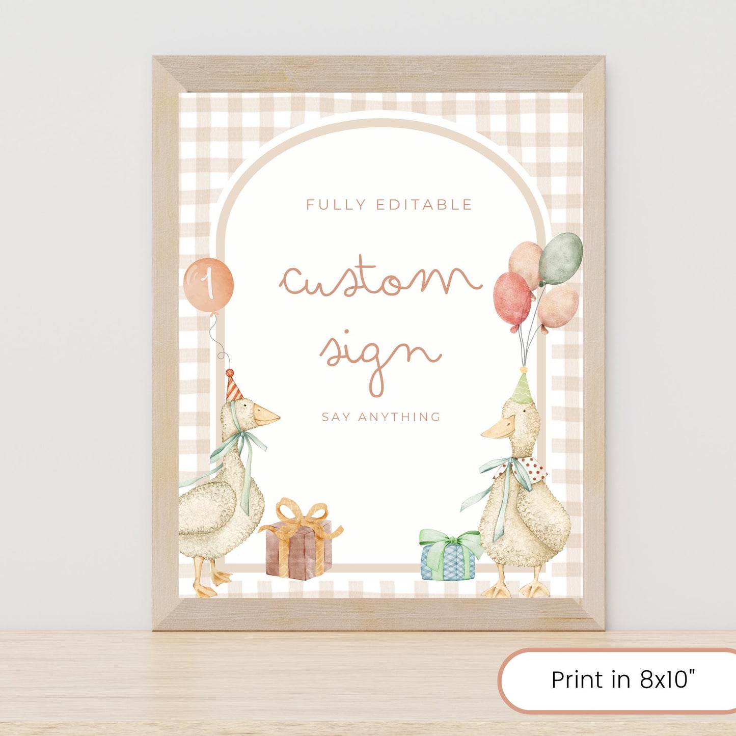 One Silly Goose Birthday Personalized Banner 1st Birthday Silly Goose Party Decor Photo Backdrop Goose Custom Banner First Birthday Ideas