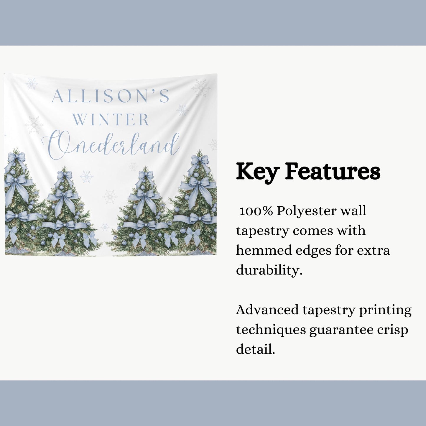 Winter Onederland Birthday Personalized Banner 1st Birthday Winter Wonderland Party Decor Photo Backdrop Winter Custom First Birthday