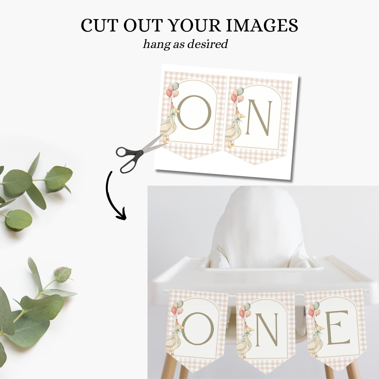 Editable One Silly Goose Birthday Banner, Silly Goose Birthday Decor, Boy 1st Birthday Party, Printable Birthday Card