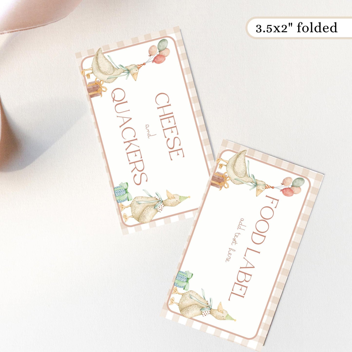 Silly Goose Birthday Water Bottle Label Template, Goose 1st Birthday Party, One Lucky Duck Birthday, Silly Goose First Birthday, Editable