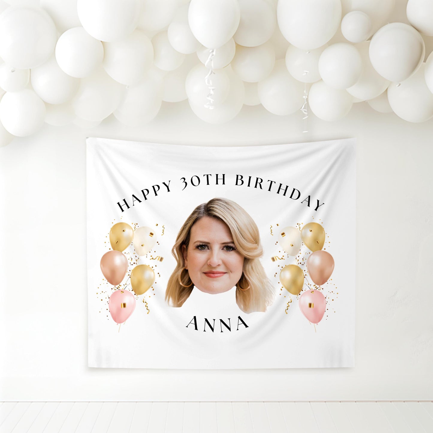 Custom Photo Face Banner - Birthday Party Decorations - Personalized Face Cutouts - Custom Birthday Banner