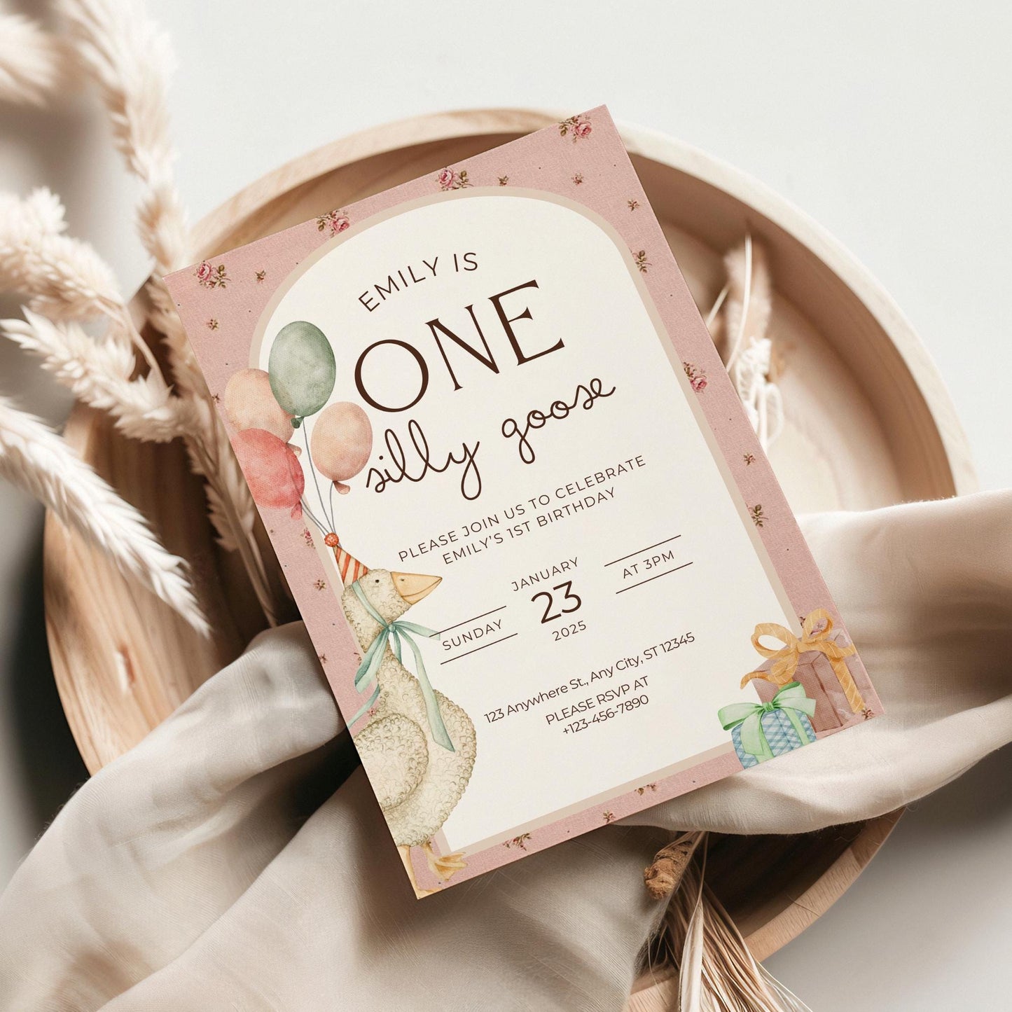 One Silly Goose Birthday Personalized Banner 1st Birthday Silly Goose Party Decor Photo Backdrop Goose Custom Banner First Birthday Ideas
