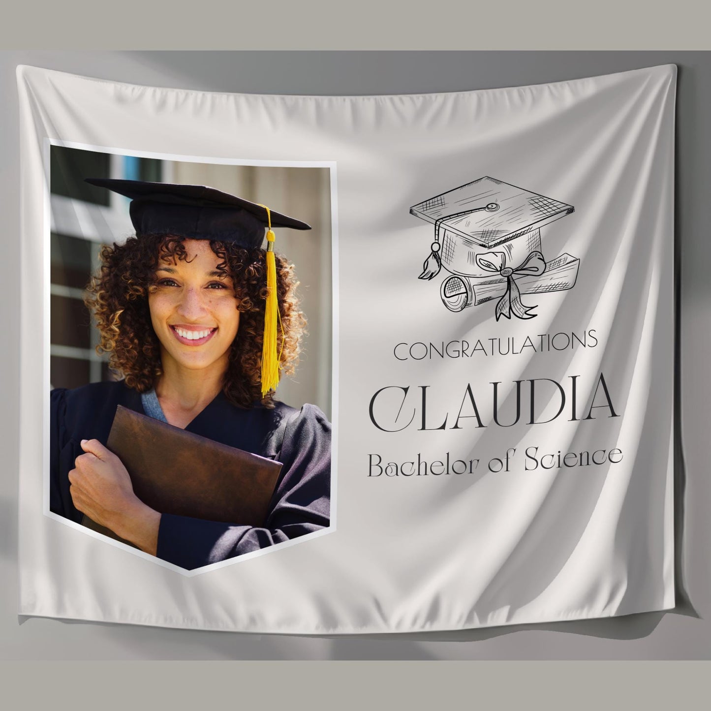 Graduation Banner Class of 2025 Graduation Backdrop Graduation Decorations Name Banner Grad Party Sign Congrats Grad Sign Grad Gift