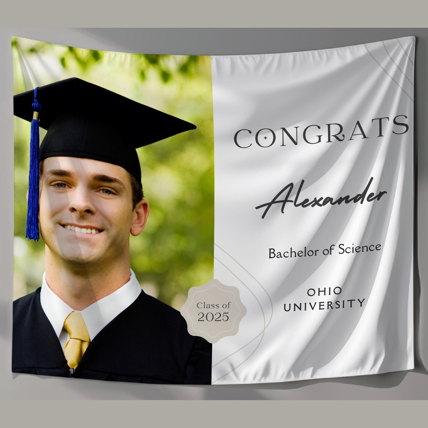 Graduation Banner Class of 2025 Graduation Backdrop Graduation Decorations Name Banner Grad Party Sign Congrats Grad Sign Grad Gift