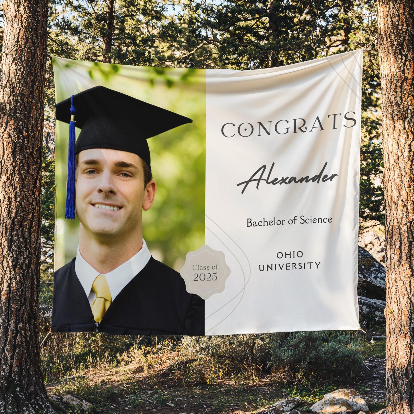 Graduation Banner Class of 2025 Graduation Backdrop Graduation Decorations Name Banner Grad Party Sign Congrats Grad Sign Grad Gift