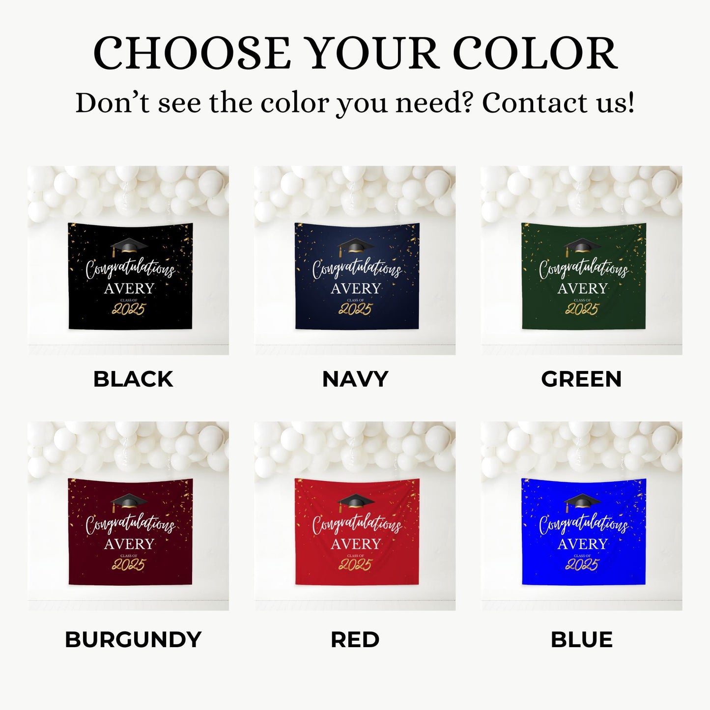 Graduation Banner Class of 2025 Graduation Backdrop Graduation Decorations Name Banner Grad Party Sign Congrats Grad Sign Grad Gift