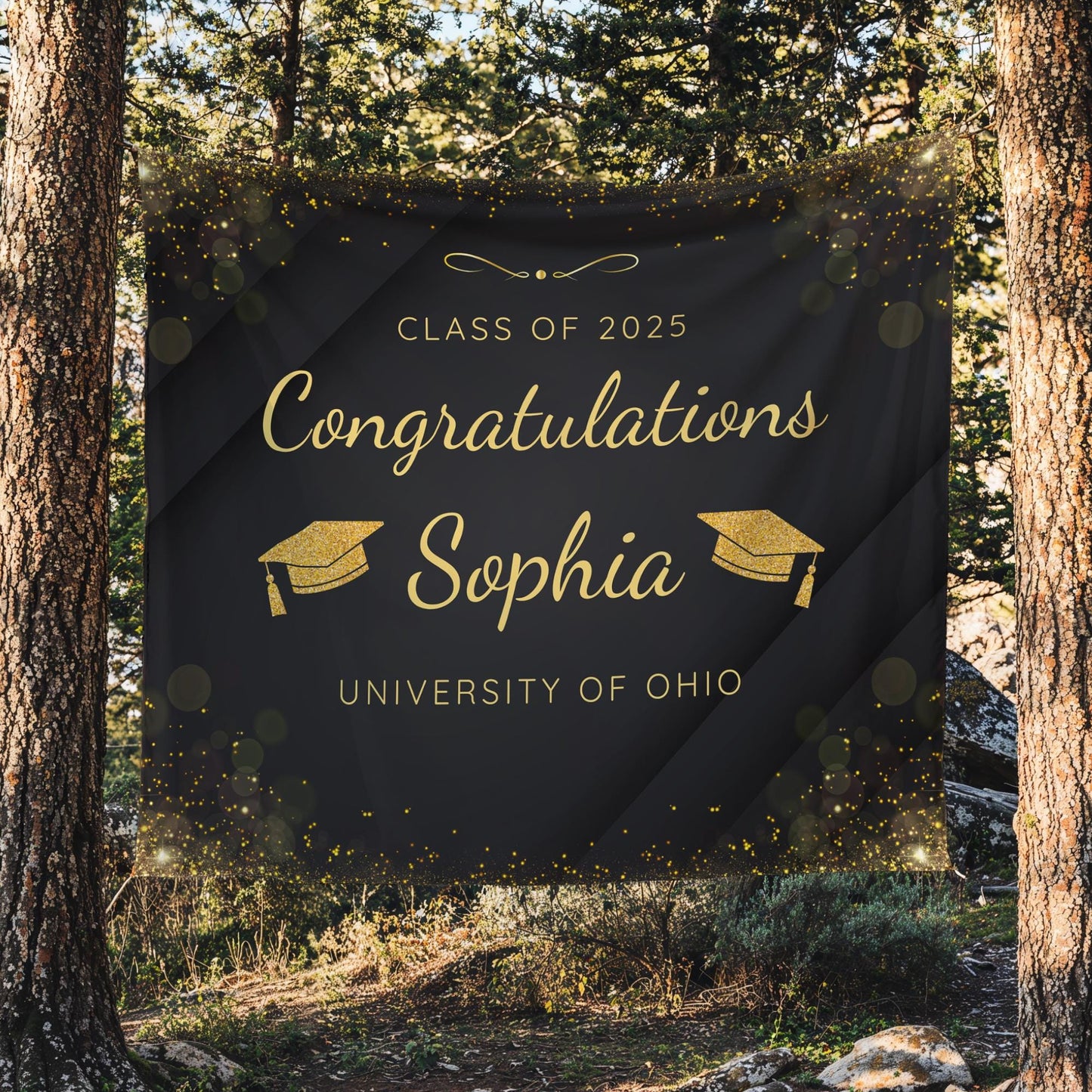 Graduation Banner Class of 2025 Graduation Backdrop Graduation Decorations Name Banner Grad Party Sign Congrats Grad Sign Grad Gift
