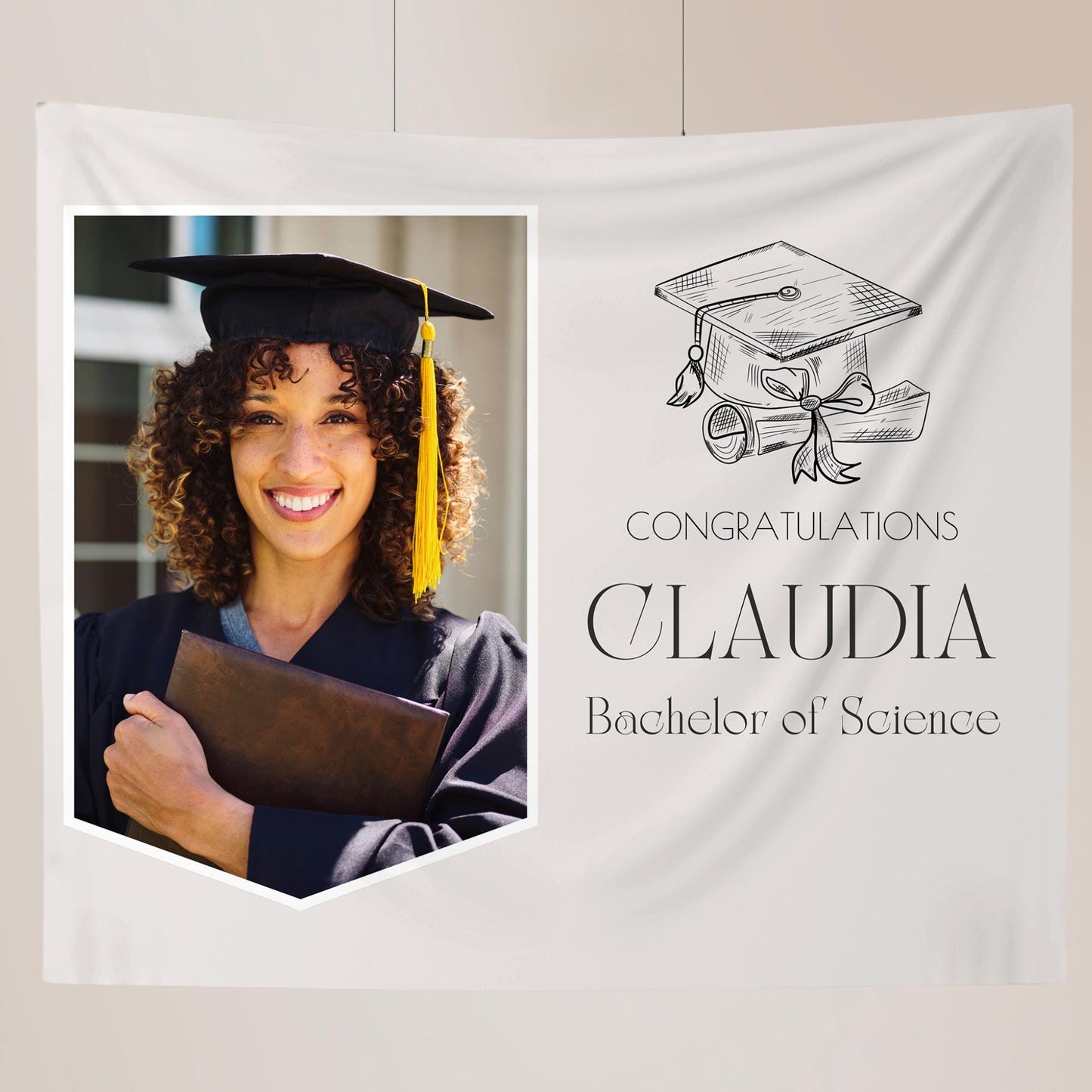 Graduation Banner Class of 2025 Graduation Backdrop Graduation Decorations Name Banner Grad Party Sign Congrats Grad Sign Grad Gift