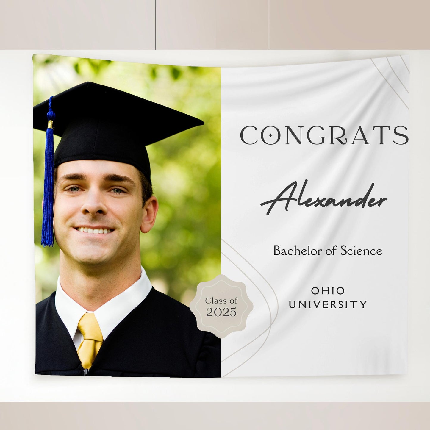 Graduation Banner Class of 2025 Graduation Backdrop Graduation Decorations Name Banner Grad Party Sign Congrats Grad Sign Grad Gift