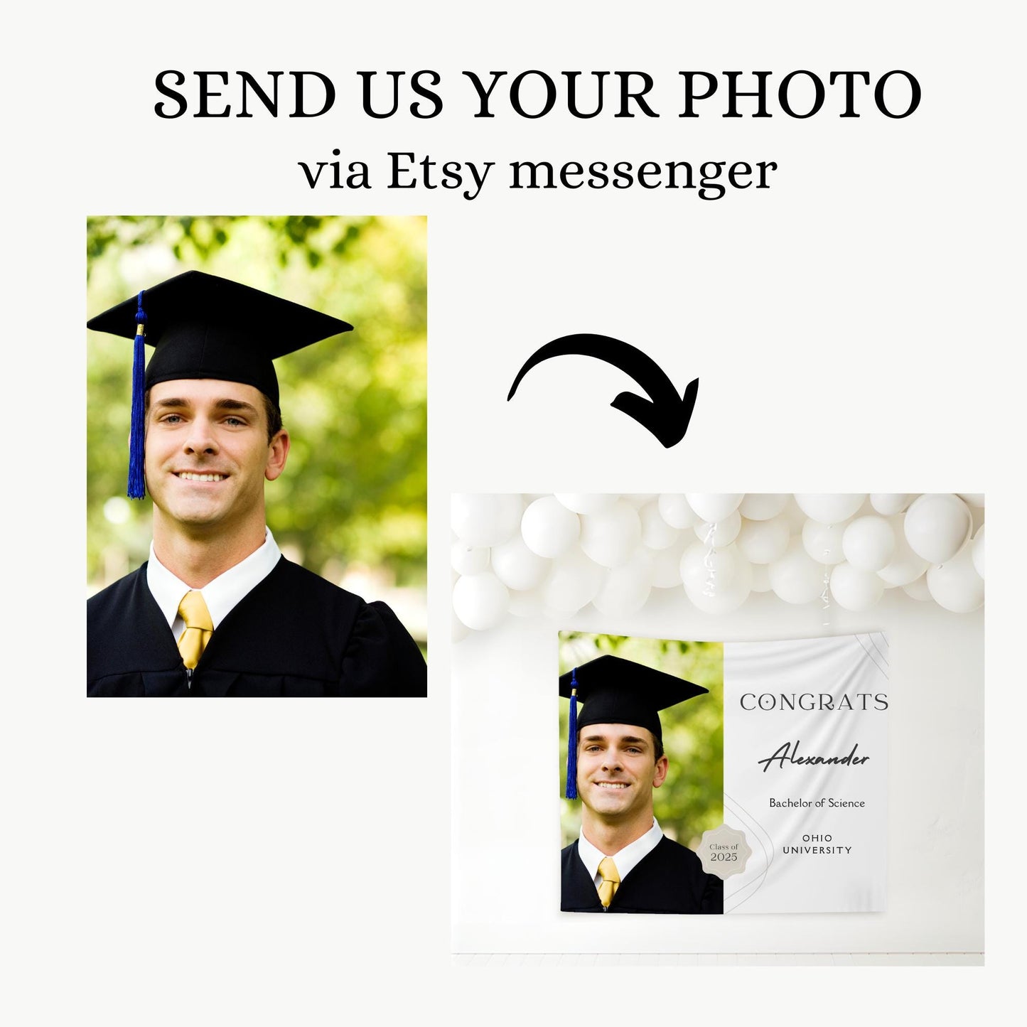 Graduation Banner Class of 2025 Graduation Backdrop Graduation Decorations Name Banner Grad Party Sign Congrats Grad Sign Grad Gift