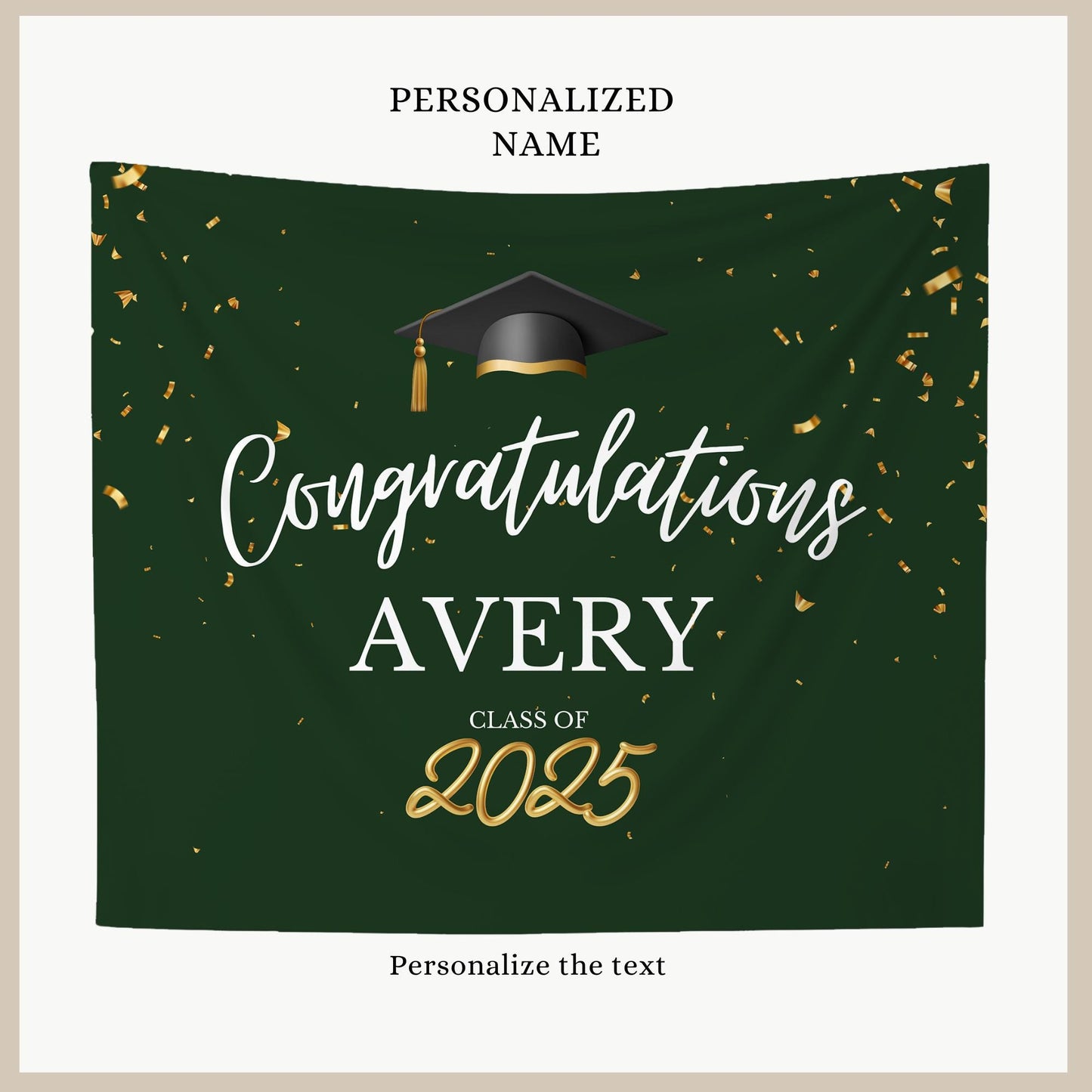 Graduation Banner Class of 2025 Graduation Backdrop Graduation Decorations Name Banner Grad Party Sign Congrats Grad Sign Grad Gift