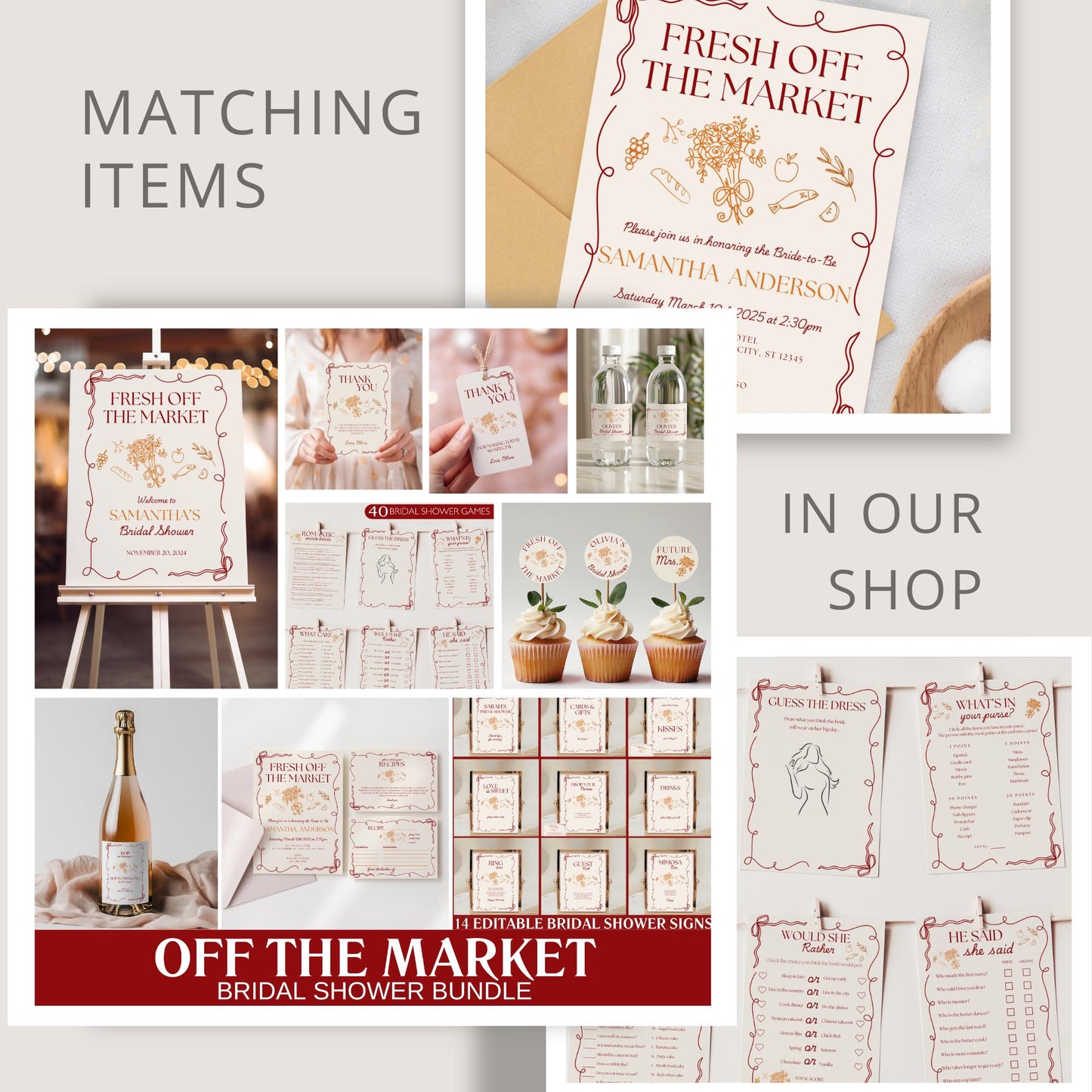 Fresh Off The Market Bridal Shower Personalized Banner Farmer's Market Bridal Shower Backdrop Garden Market Wedding Shower Welcome Sign