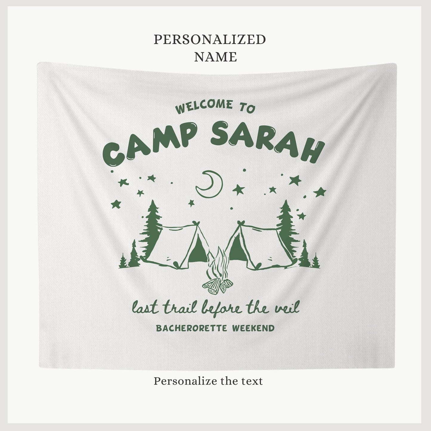 Camp bachelorette Party Banner Last Trail before the Veil Bach Decor Mountain Hen do Sign bridal shower bach decorations
