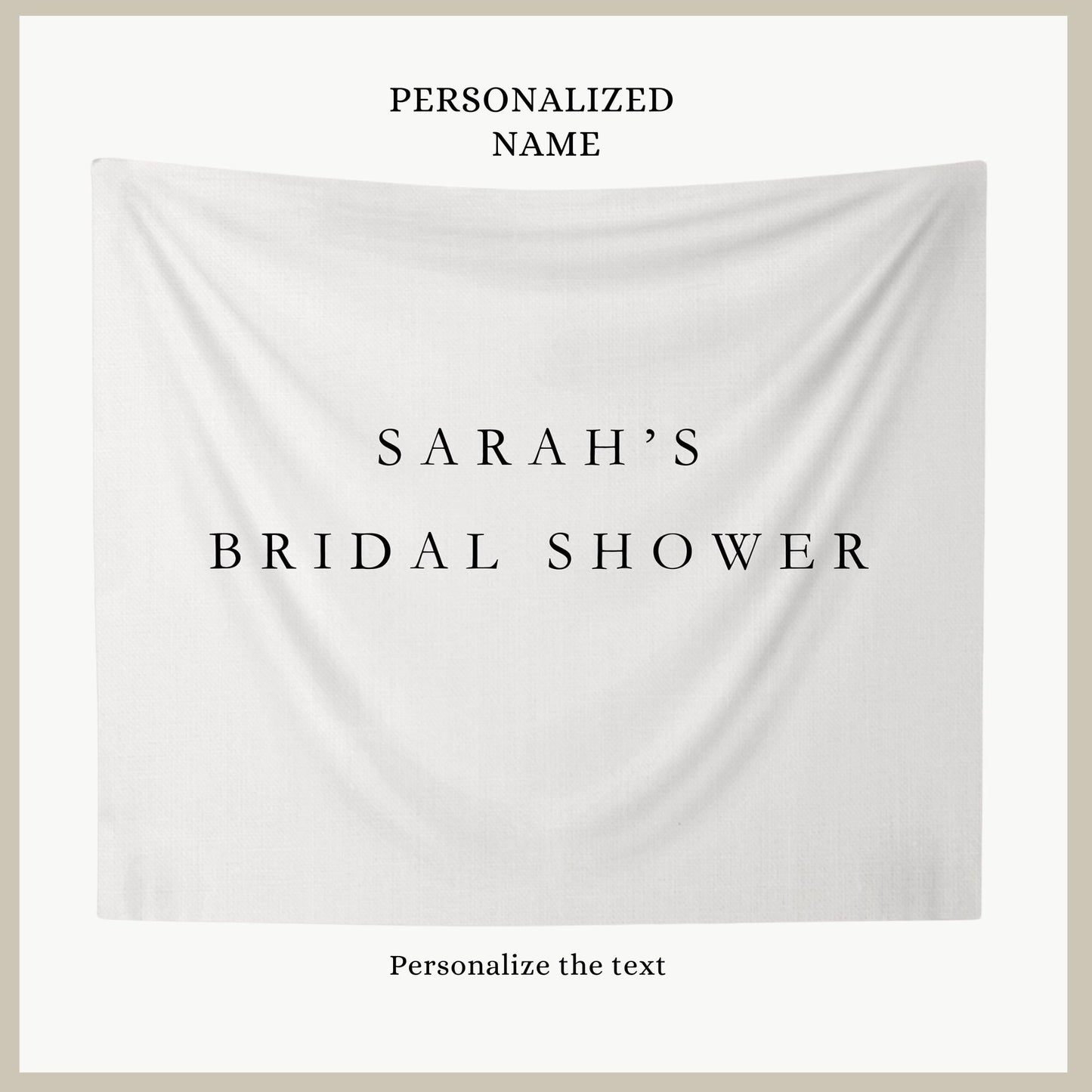 Personalized Bridal Shower Banner Custom Wedding Shower Banner Fabric Sign Fabric Bridal Shower Decor Hanging Linen Backdrop Welcome Sign