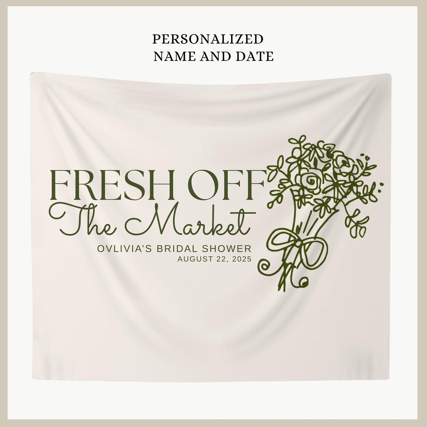 Fresh Off The Market Sign Fresh Off The Market Bridal Shower Banner Minimalist Bridal Shower Sign Flower Market Bridal Shower Decorations