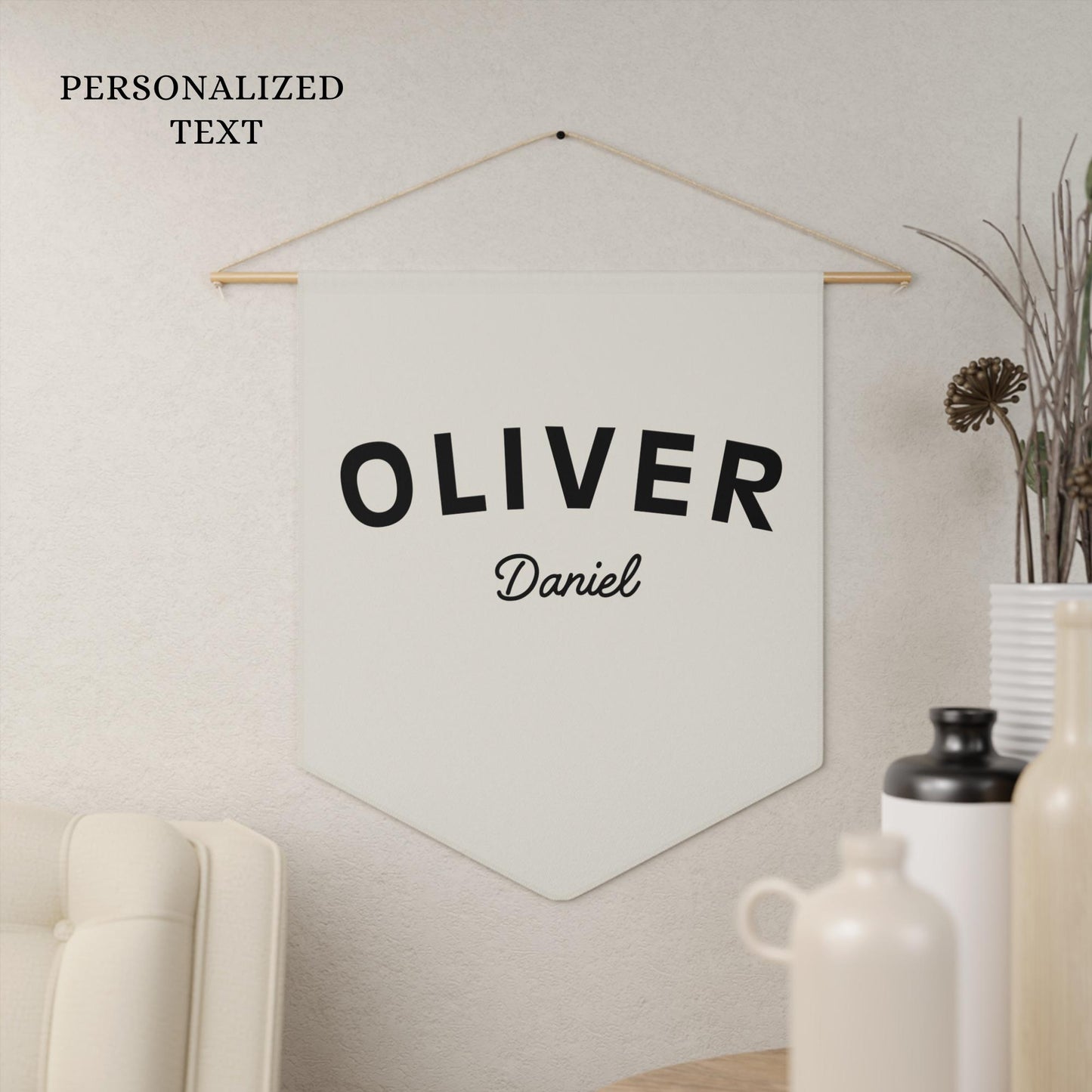Custom Name Pennant Custom Pennant Personalized Name Wall Banner Kids Nursery Decor Baby Room Decor Boyhood Pennant Custom Name Flag
