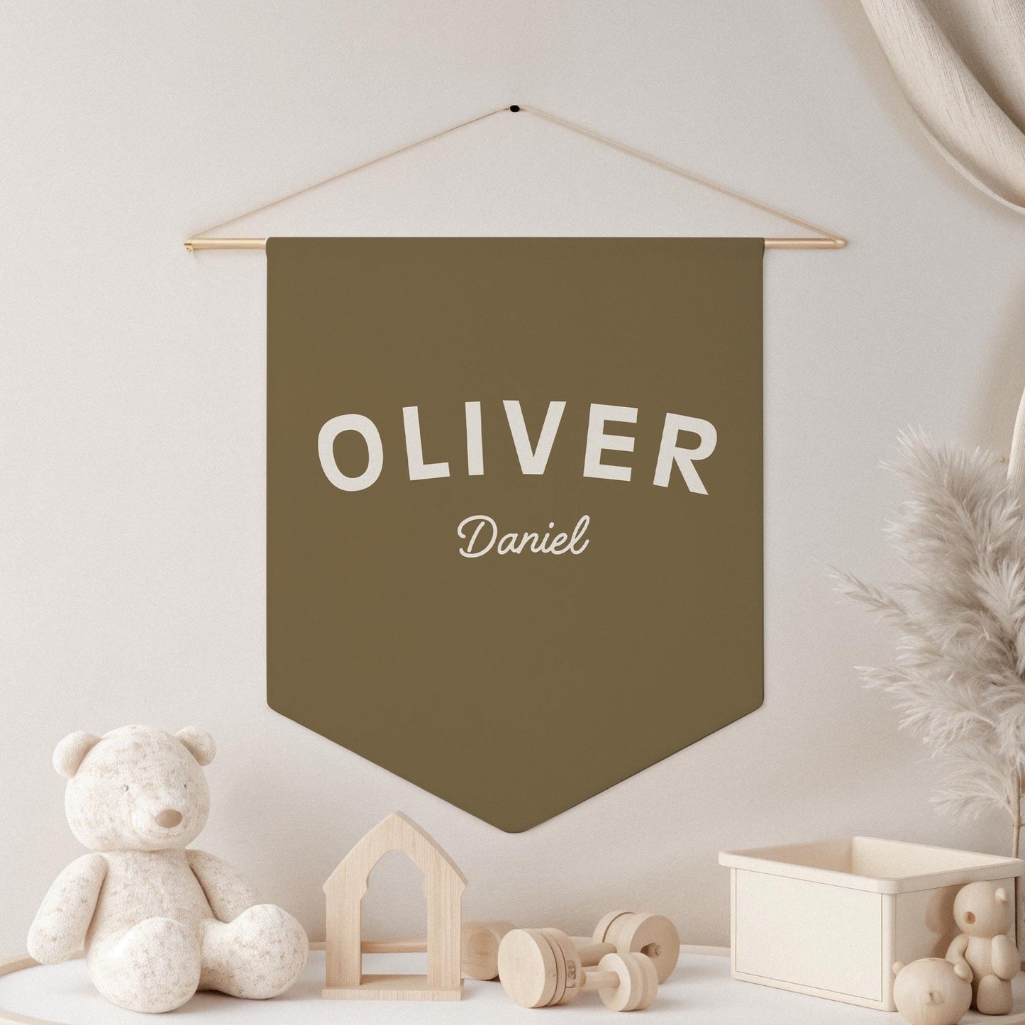 Custom Name Pennant Custom Pennant Personalized Name Wall Banner Kids Nursery Decor Baby Room Decor Boyhood Pennant Custom Name Flag