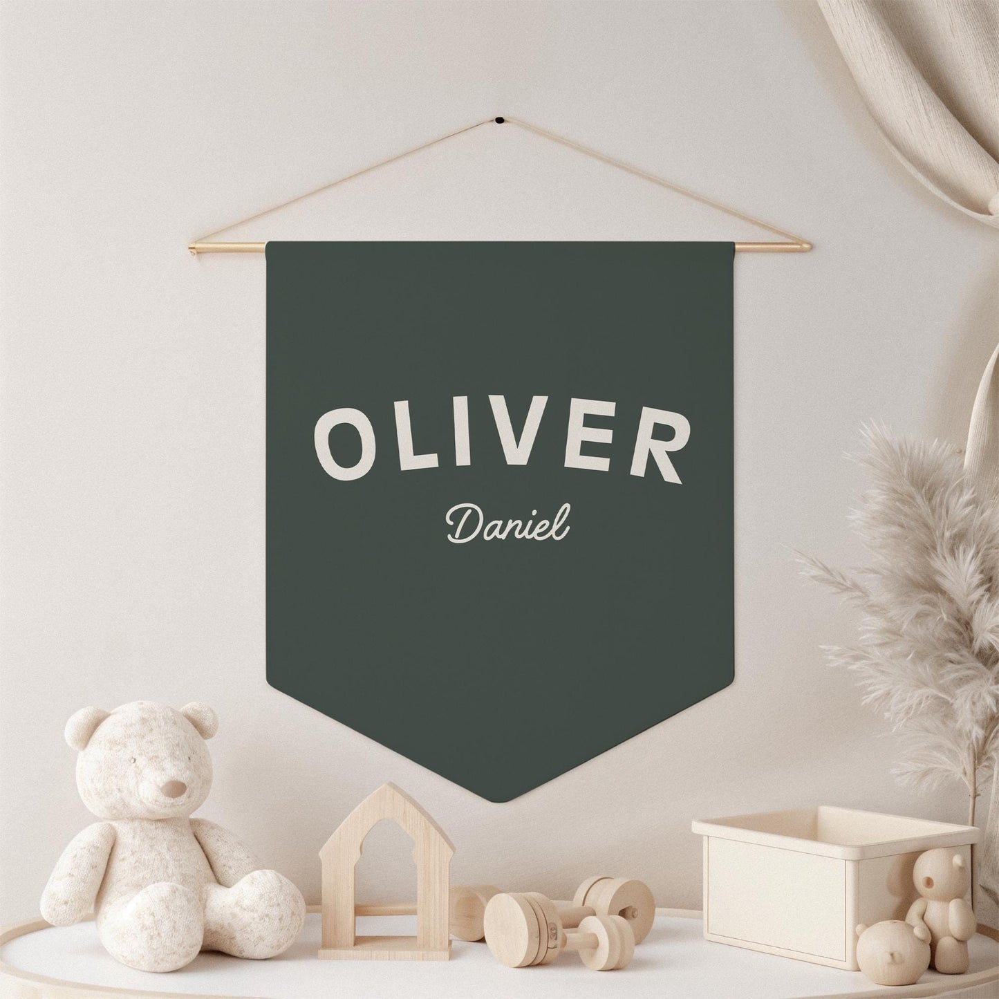 Custom Name Pennant Custom Pennant Personalized Name Wall Banner Kids Nursery Decor Baby Room Decor Boyhood Pennant Custom Name Flag