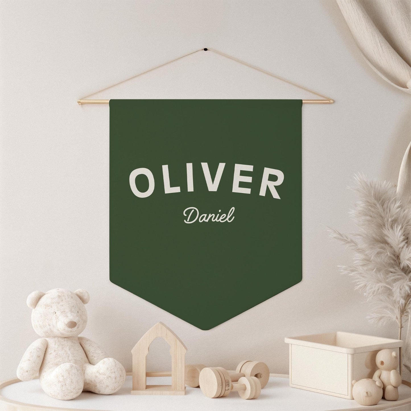 Custom Name Pennant Custom Pennant Personalized Name Wall Banner Kids Nursery Decor Baby Room Decor Boyhood Pennant Custom Name Flag