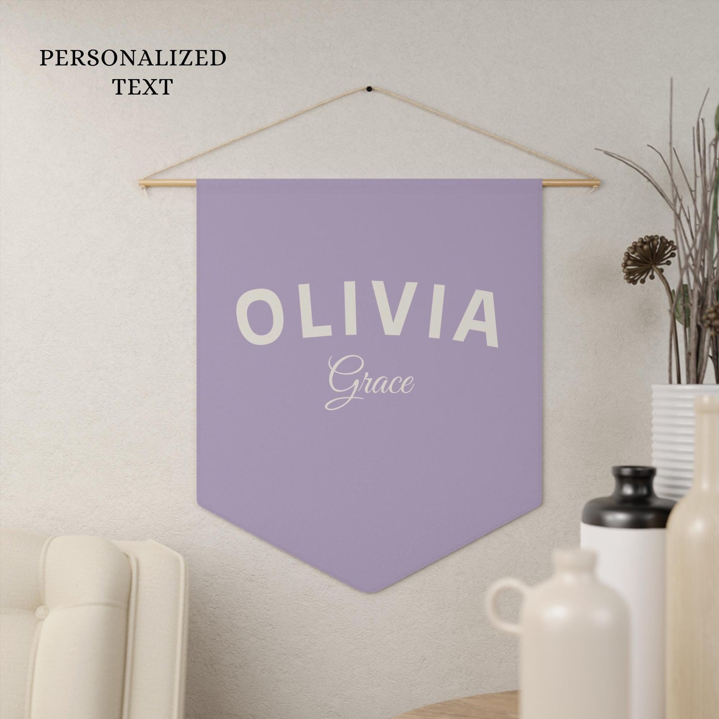Custom Name Pennant Custom Pennant Personalized Name Wall Banner Kids Nursery Decor Baby Room Decor Baby Girl Pennant Custom Name Flag