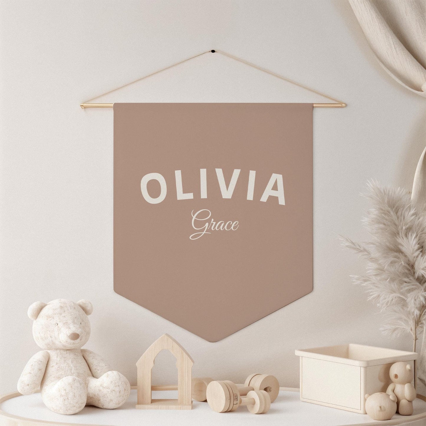Custom Name Pennant Custom Pennant Personalized Name Wall Banner Kids Nursery Decor Baby Room Decor Baby Girl Pennant Custom Name Flag